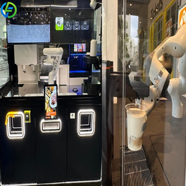 touch screen coffee art robot vending machine