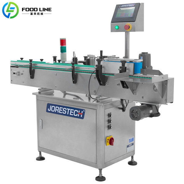 automatic label applicator for round containers