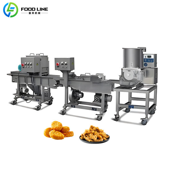 chicken nugget frying line overview