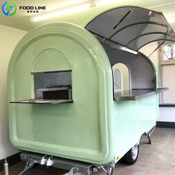 commercial square food trailer