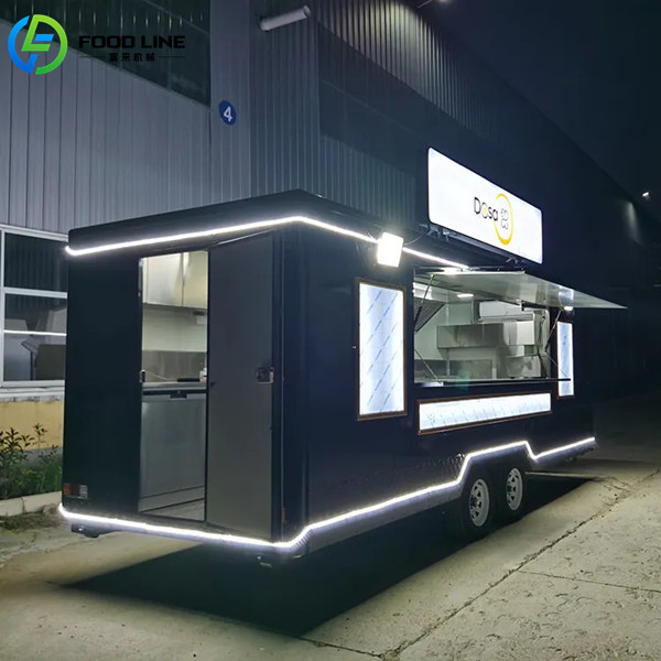 commercial square food trailer for sale