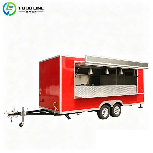 commercial square food trailer