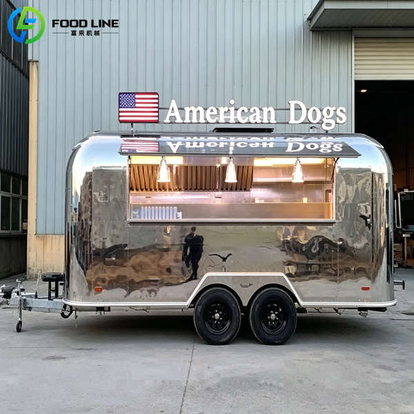 custom color hot dog food trailer