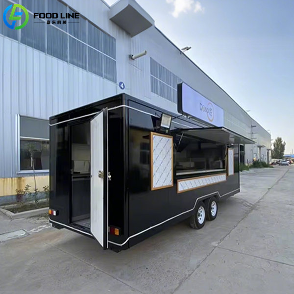 custom square food trailer for sale