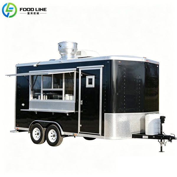 custom square food trailer