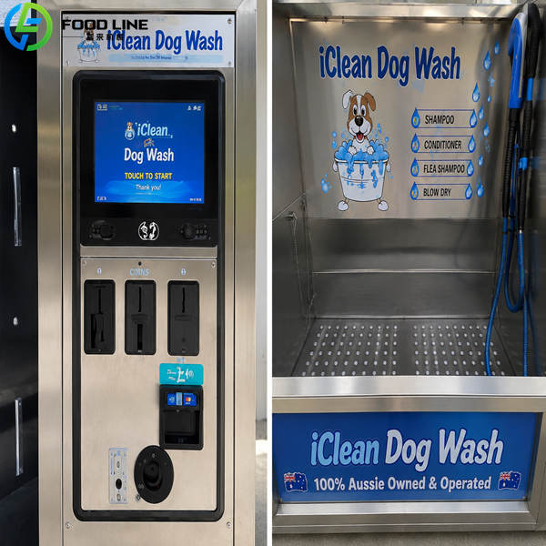 dog wash machine control panel touchscreen payment system