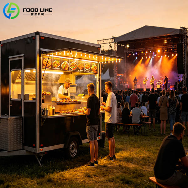 outdoor music festival mobile bbq trailer