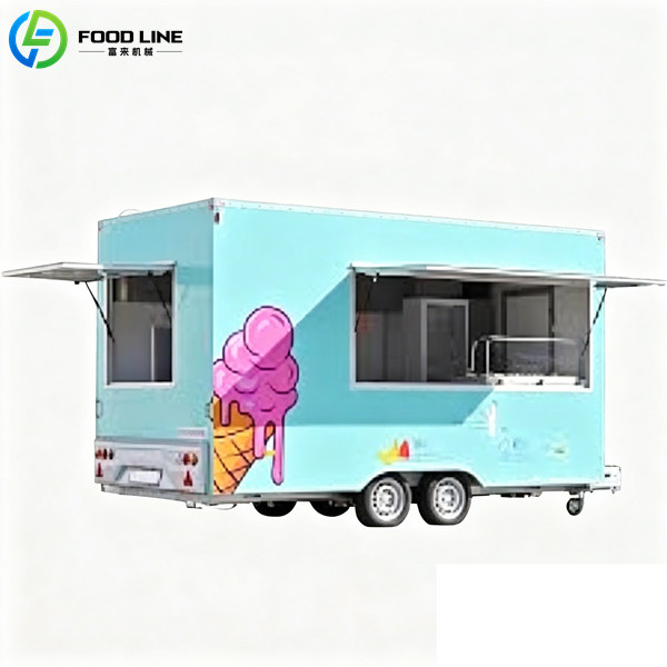 square food trailer for sale mobile food truck
