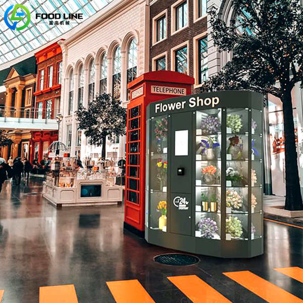 25 Sets Fresh Flower Vending Machine Exported to United Kingdom commercial flower vending machine