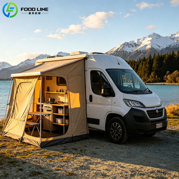 motorhome camping tent full kitchen