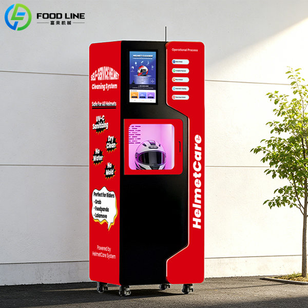 multi language self service helmet washer