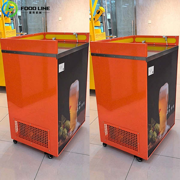orange draft beer maker movable cart beer cooler unit