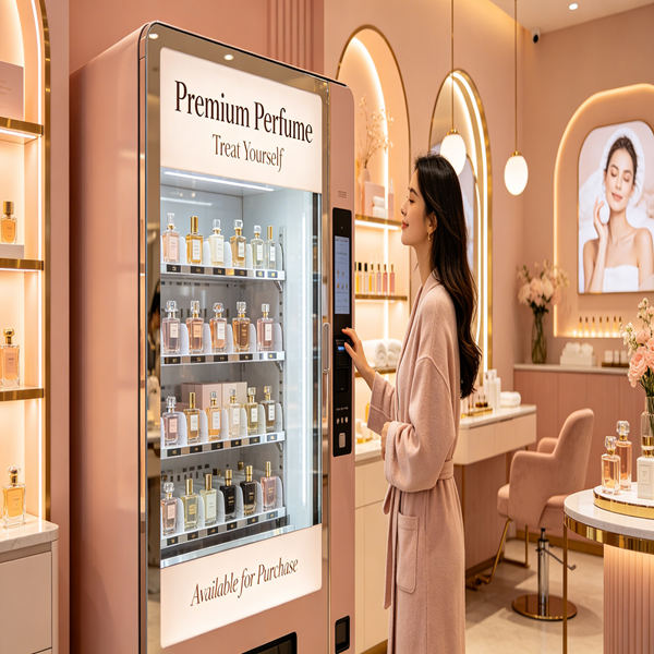 perfume vending machine in beauty salon spa center