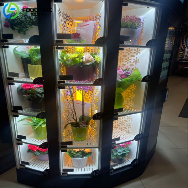 semi circular flower vending machine