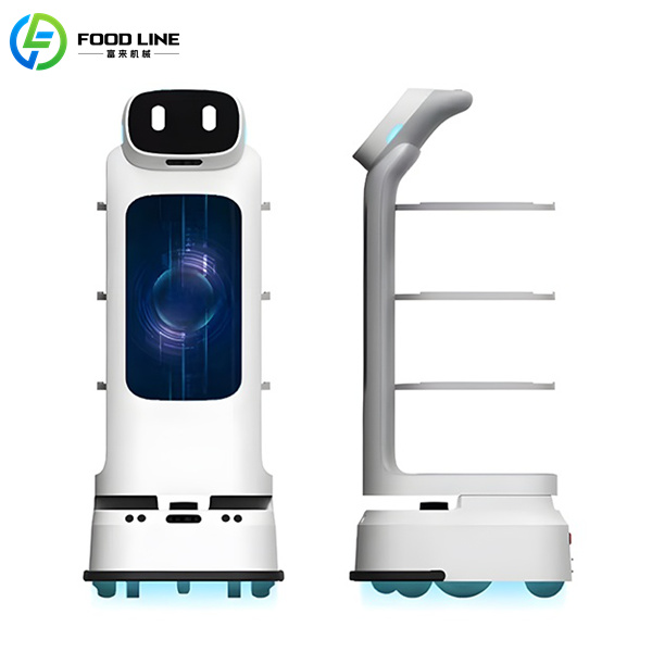catering delivery robot transparent tray