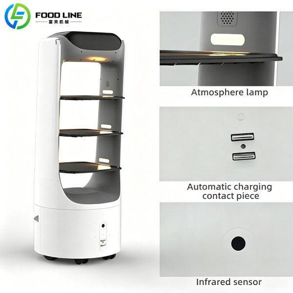 multi layer tray autonomous serving robot
