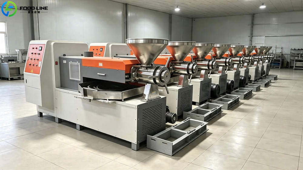 multiple commercial screw oil press machines