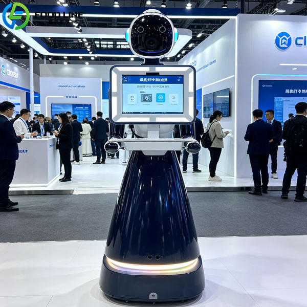photo booth robot business exhibition booth scene