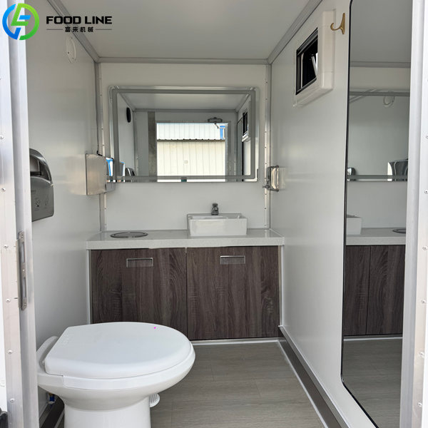 portable bathroom sink area