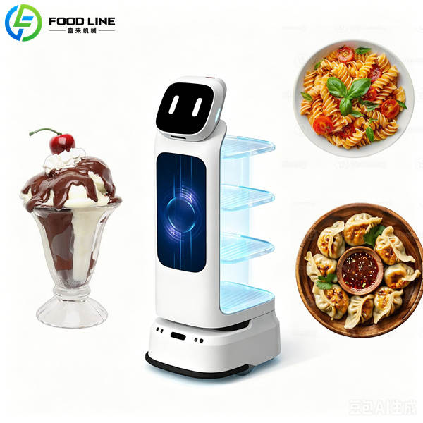 restaurant food delivery robot working