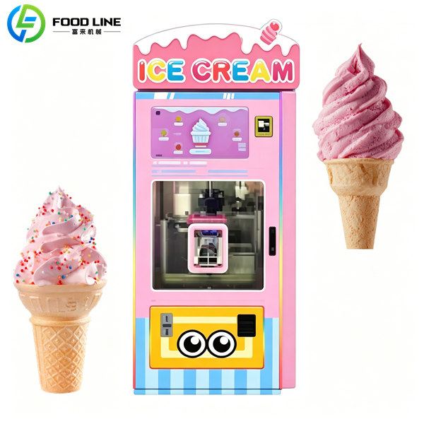 robotic arm soft ice cream vending machine