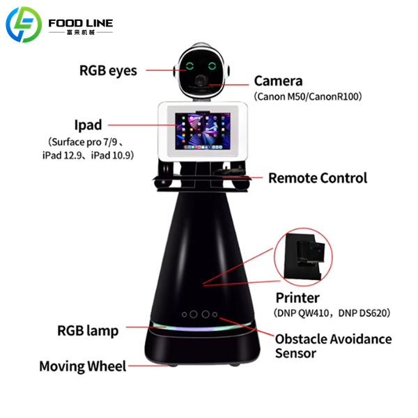 selfie booth robot black
