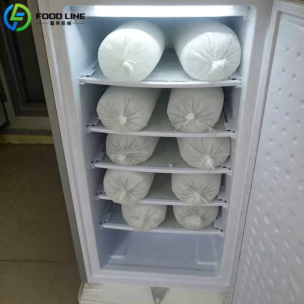 vertical solar ice maker full stored ice bags