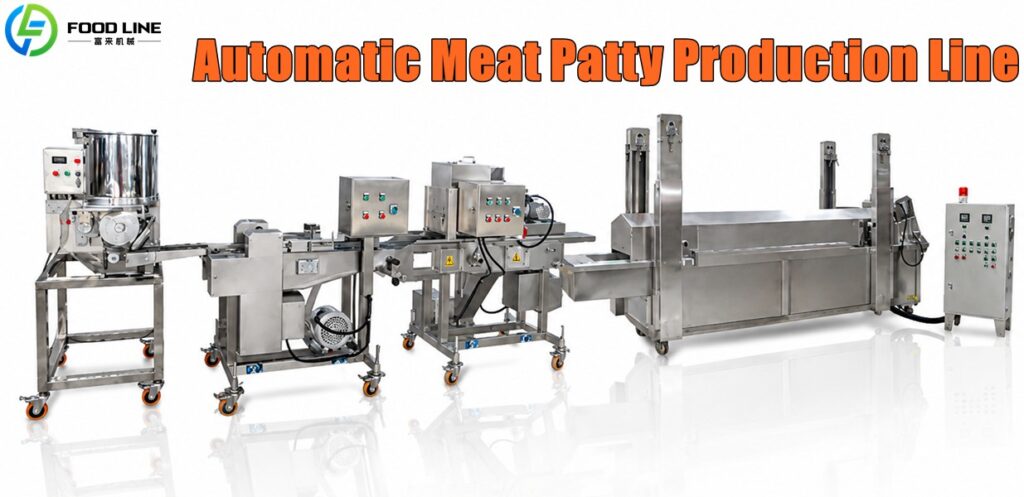 automatic burger patty production line equipment