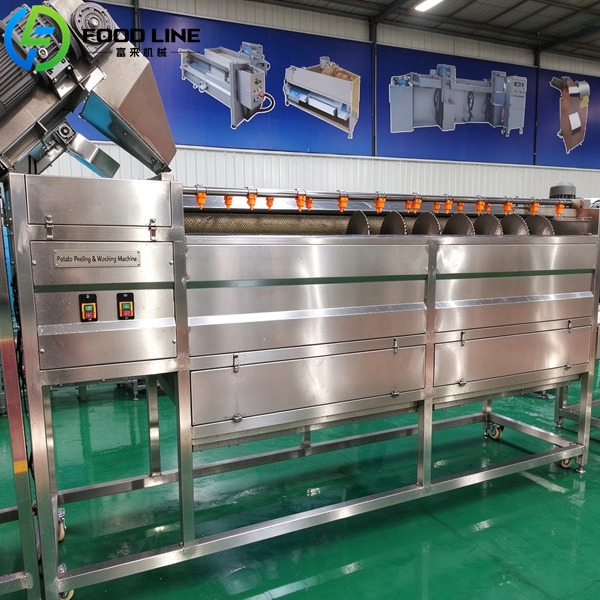washing and peeling device